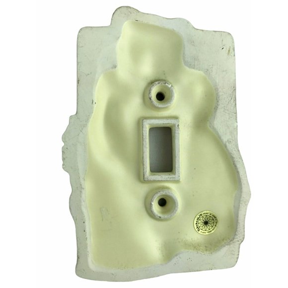 Single Wall Light Switch Cover Plate Bear in Blue - Picture 4 of 6